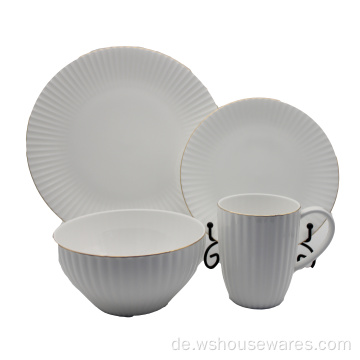 Customized Restaurant Hotel European Fine White Dinner Set